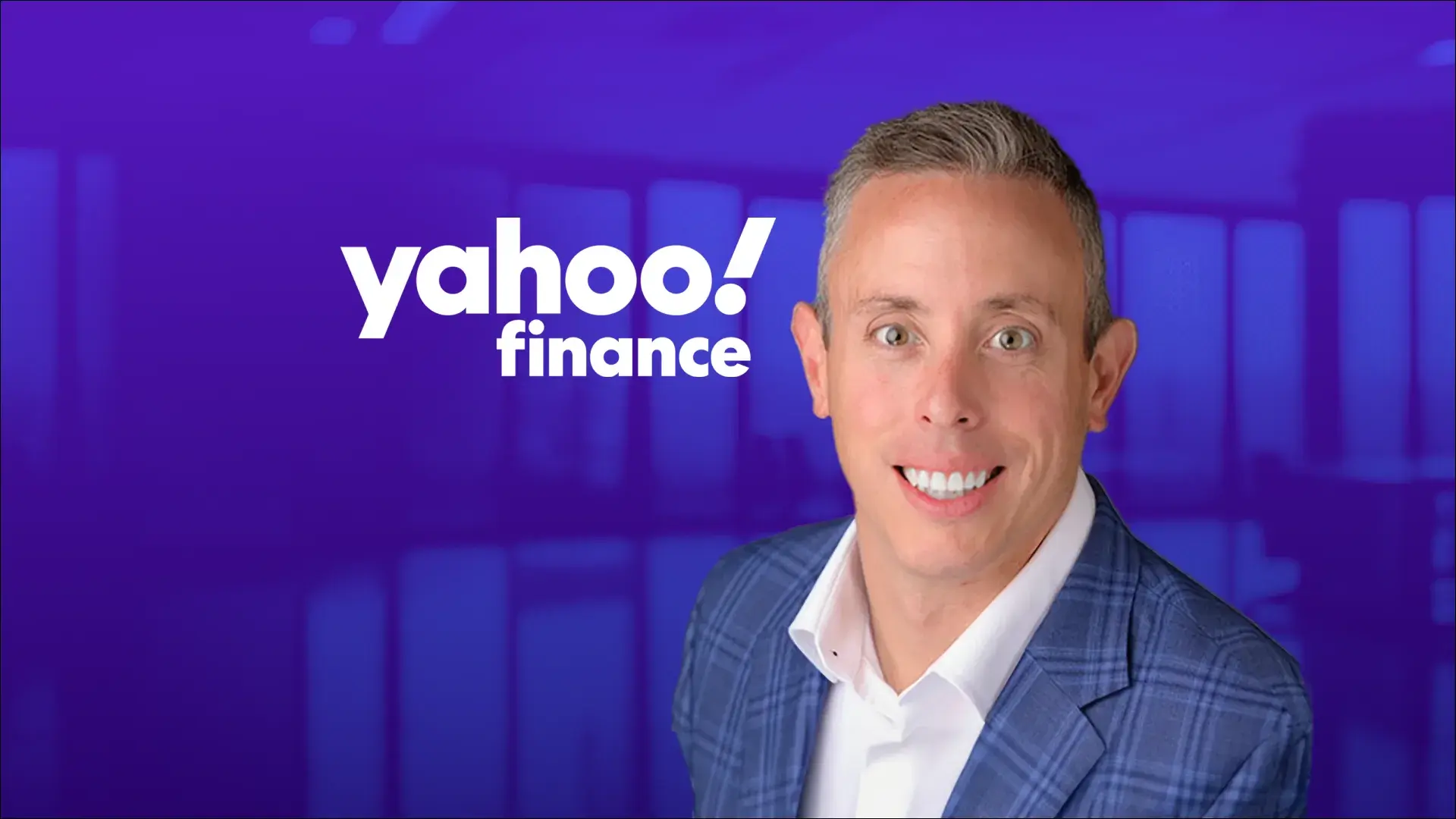 Portrait of Dan Lotano featured in a Yahoo Finance interview graphic.